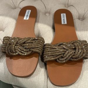 Brand new Steve Madden bronze sandals